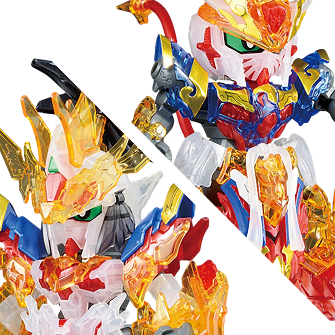 SD Unicorn Liu Bei Gundam & Wukong Impulse Gundam - Solid clear 2