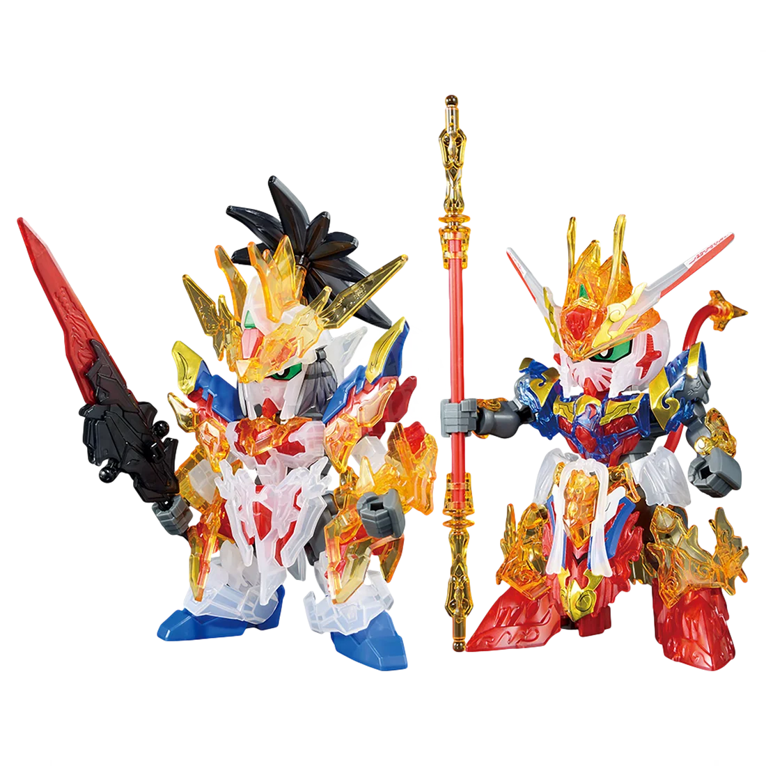 SD Unicorn Liu Bei Gundam & Wukong Impulse Gundam - Solid clear 3