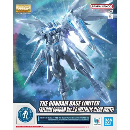MG 1/100 The Gundam Base Limited Freedom Gundam Ver.2.0 [Metallic Clear White]
